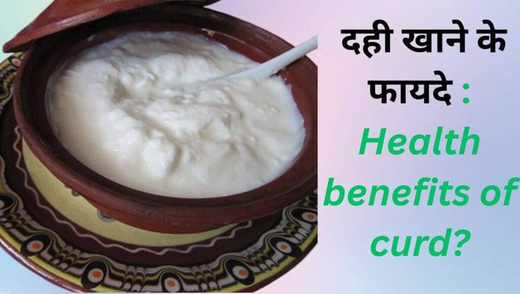 दही खाने के फायदे : Health benefits of curd?